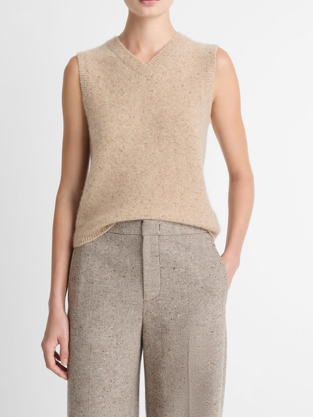 Vince Donegal Plush Cashmere Sweater Vest